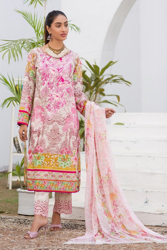 Noor Jahan Embroidered Lawn Unstitched 3 Piece Suit - SS09