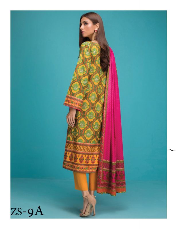 Signature Icon Printed Lawn Unstitched 3 Piece Suit - 9A