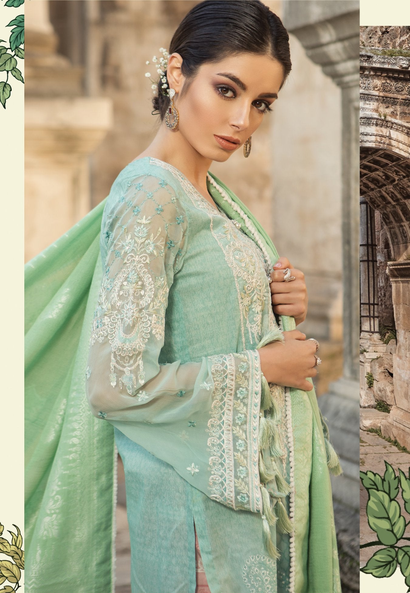 Maria B Embroidered Summer Lawn Unstitched 3 Piece Suit - 9B