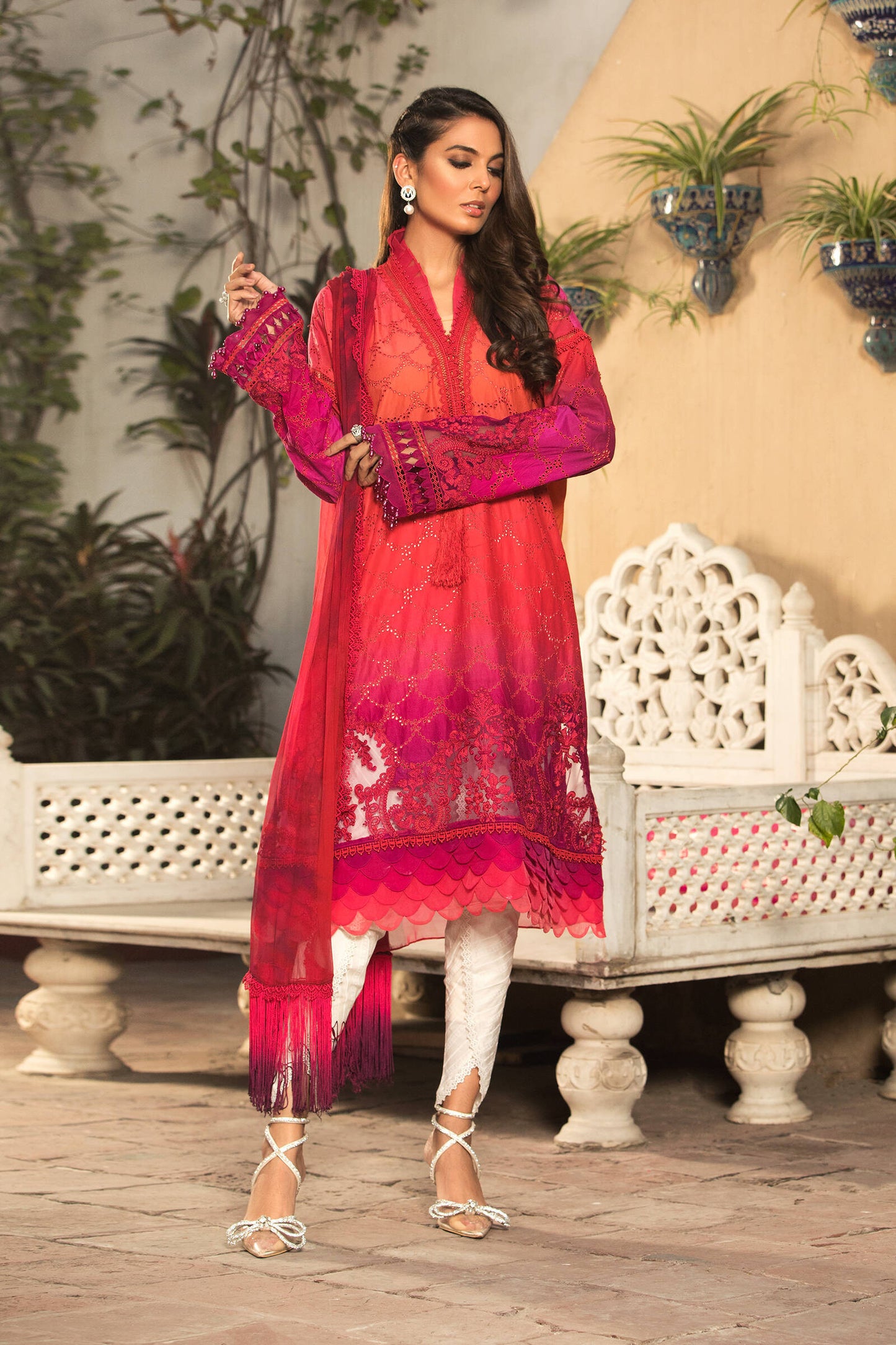 Maria B Embroidered Lawn Suits Unstitched 3 Piece D-2209-B Summer Collection 2022