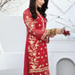 Azure Embroidered Chiffon Unstitched Kurties AZK-08 - Majestic Bloom