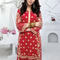 Azure Embroidered Chiffon Unstitched Kurties AZK-08 - Majestic Bloom
