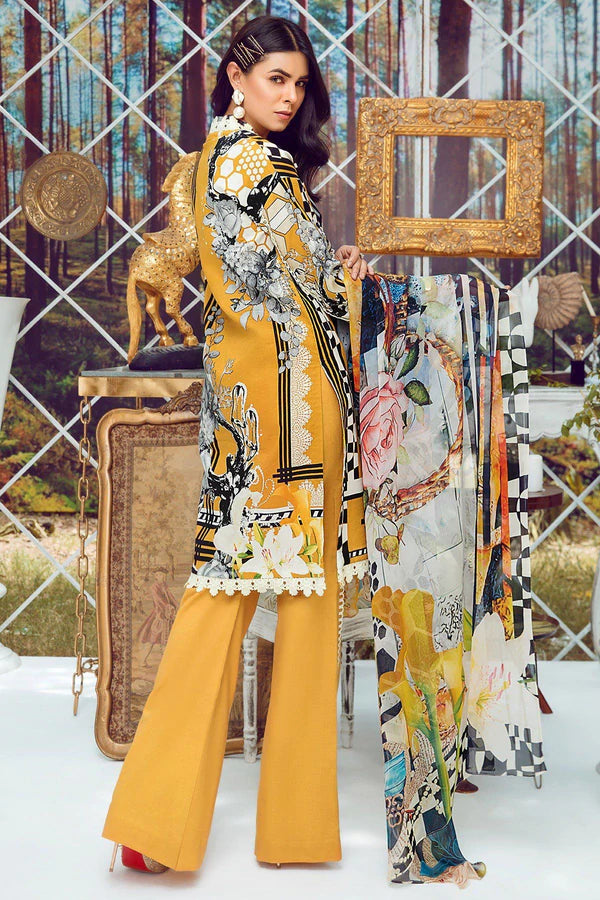 Firdous Virasat Embroidered Lawn Unstitched 3 Piece Suit - 19104 A
