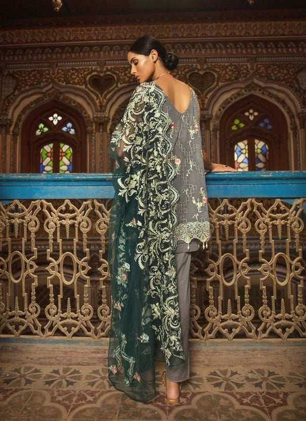 Adan Libas Embroidered Swiss Voile Lawn Unstitched 3 Piece Suit - Malika-B - Gulzar Manzil Collection