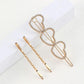 3pcs Rhinestone Hear Stylish Hair Clip - HDJ 103