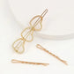 3pcs Rhinestone Hear Stylish Hair Clip - HDJ 103