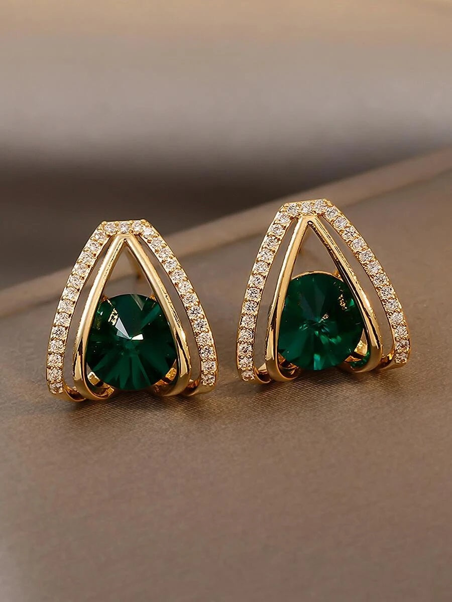 Rhinestone Stylish Earrings - HDJ 105