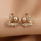 Rhinestone Heart Stylish Stud Earrings - HDJ 113