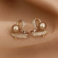 Rhinestone Heart Stylish Stud Earrings - HDJ 113