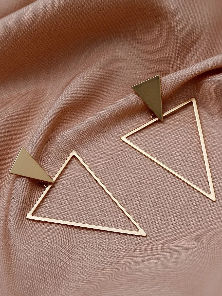 Triangle Shape Drop Earrings - HDJ 037