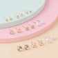 Faux Pearl & Rhinestone Stud Earrings - HDJ 038