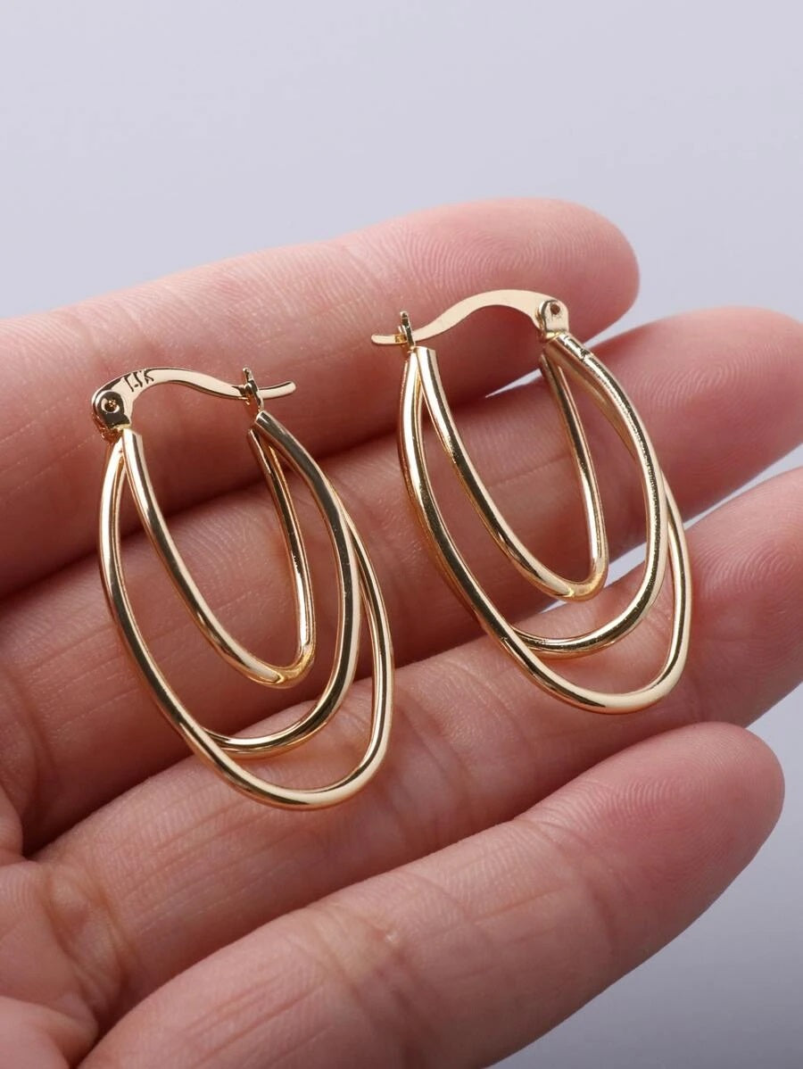 Stylish Hoop Earrings - HDJ 059