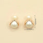 Faux Pearl Decor Stud Earrings - HDJ 075
