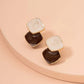 Double Geo Design Stud Earrings - HDJ 083