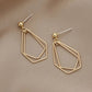 Hollow Out Geo Drop Earrings - HDJ 090
