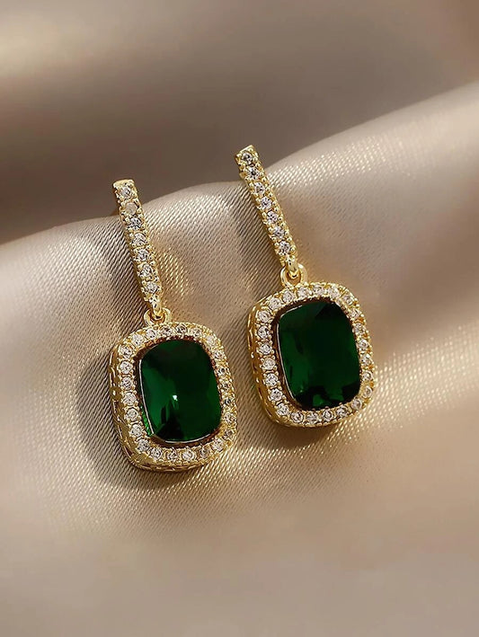Rhinestone Stylish Drop Earrings - HDJ 091