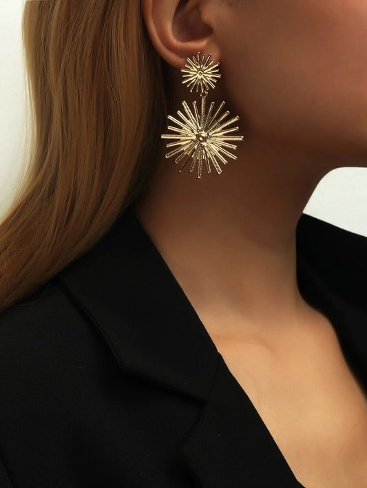 Metallic Drop Earrings - HDJ 099