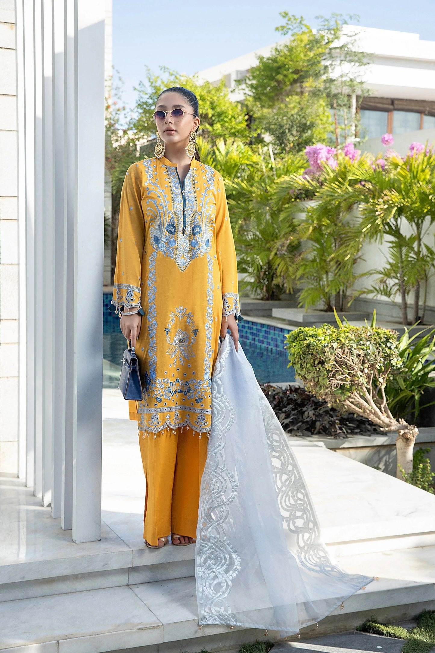 Kalyan by ZS Textile Embroidered Festive Lawn Unstitched 3 Piece Suit - KV2-3