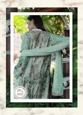 LSM Lakhani Precious Embroidered Lawn Unstitched 3 Piece Suit – PG-9992