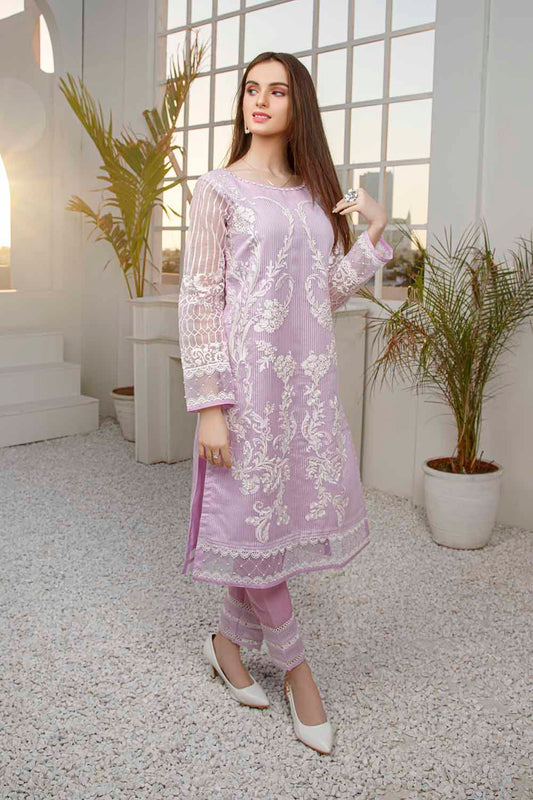 Azure Formal Embroidered Organza Unstitched 1 Piece Kurti - 03 Peony