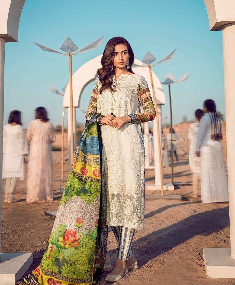 Suffuse by Sana Yasir Embroidered Lawn Unstitched 3 Piece Suit - 04