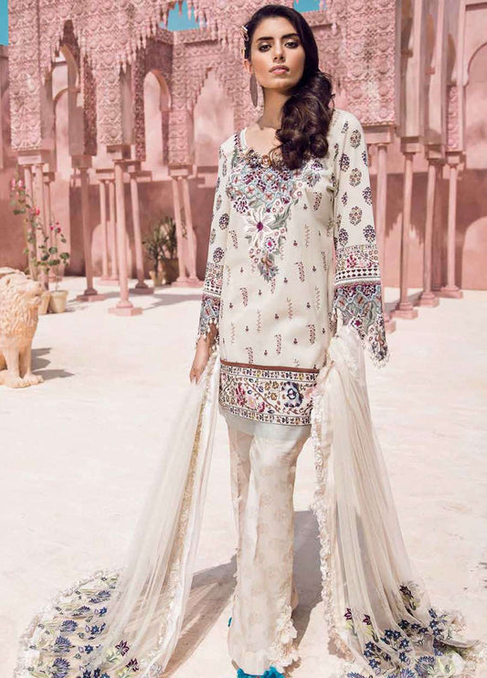 Tena Durrani Embroidered Lawn Unstitched 3 Piece Suit - 11 Aria