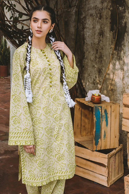 Vintage Garden by Gul Ahmed Printed Lawn Shirt  - SL 820 Printed Kurti
