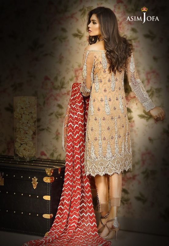 Asim Jofa Luxury Chiffon Unstitched 3 Piece Suit – AJC 6B
