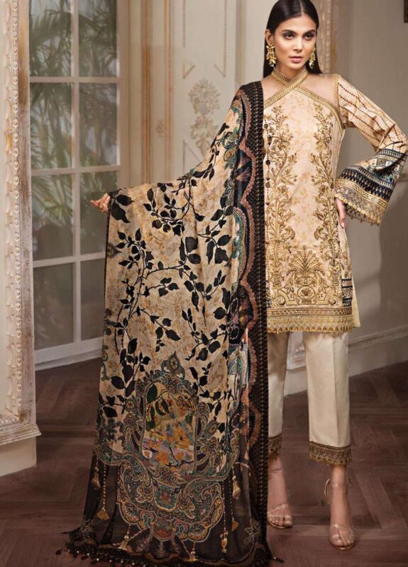 Anaya by Kiran Chaudhry Embroidered Lawn Unstitched 3 Piece Suit - 09 Gala - Summer Collection