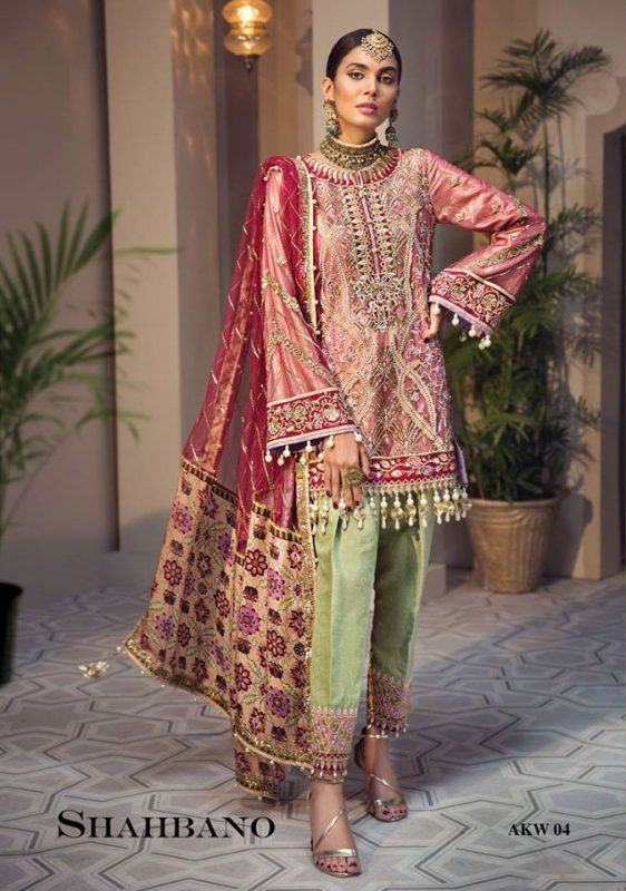 Anaya Luxury Embroidered Wedding 3 Piece Unstitched Dress - 04 Shahbano