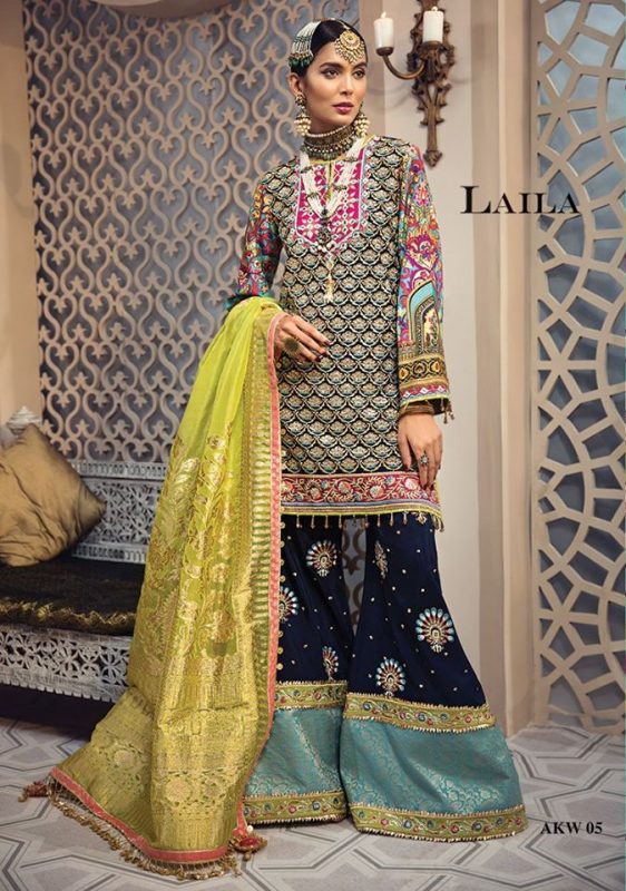 Anaya Luxury Embroidered Wedding 3 Piece Unstitched Dress - 05 Laila
