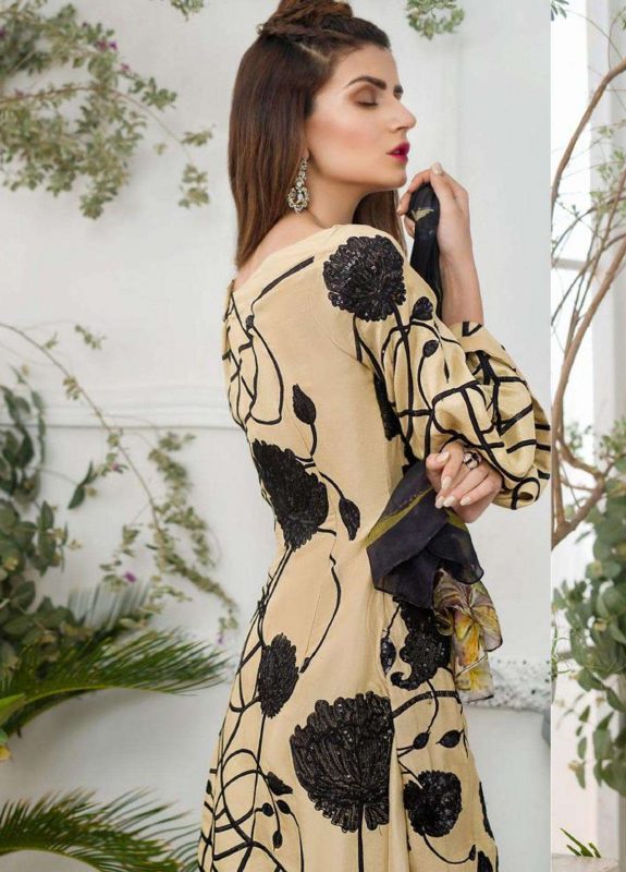 Asifa and Nabeel Embroidered Festive Raw Silk Unstitched 3 Piece Suit - 04