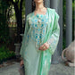 AUJ Festive Embroidered Lawn Unstitched 3 Piece Suit - D12