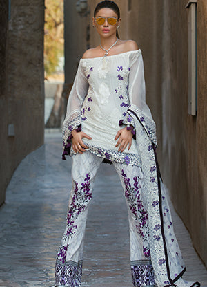 Ayesha Ibrahim Luxury Chiffon Unstitched 3 Piece Suit - 6A