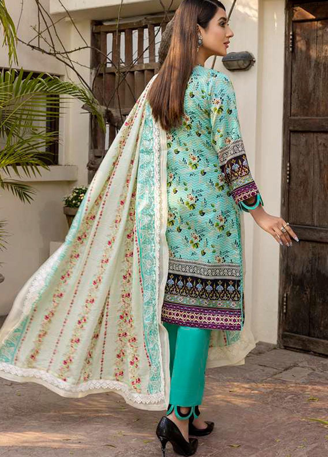 Monsoon Bahar By Al Zohaib Printed Lawn Suits Unstitched 3 Piece - 1B - Summer Collection