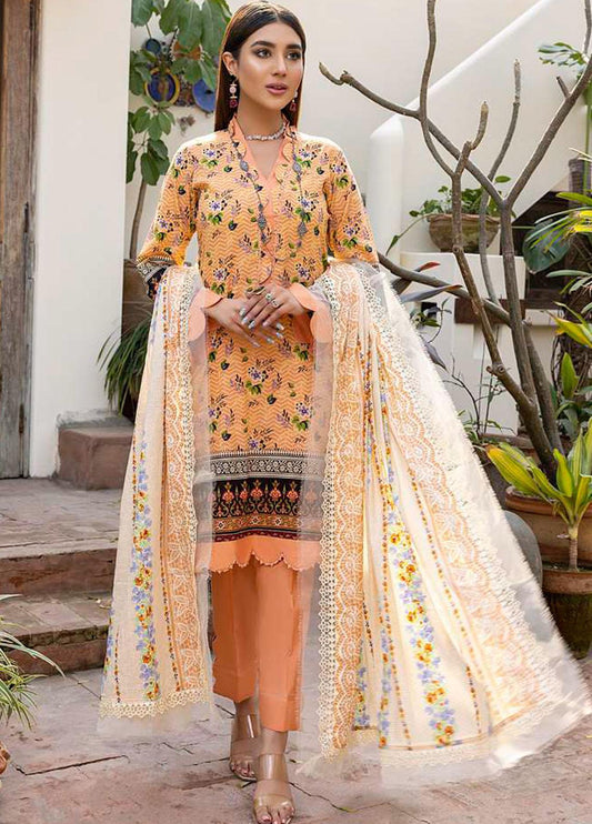Monsoon Bahar By Al Zohaib Printed Lawn Suits Unstitched 3 Piece - 1C - Summer Collection