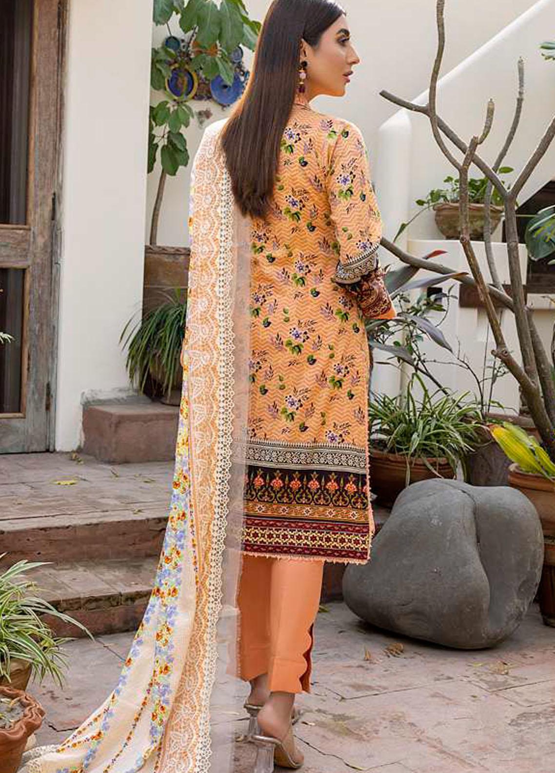 Monsoon Bahar By Al Zohaib Printed Lawn Suits Unstitched 3 Piece - 1C - Summer Collection