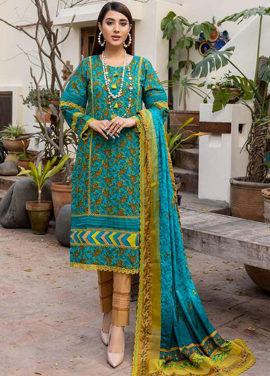 Monsoon Bahar By Al Zohaib Printed Lawn Suits Unstitched 3 Piece - 2A - Summer Collection