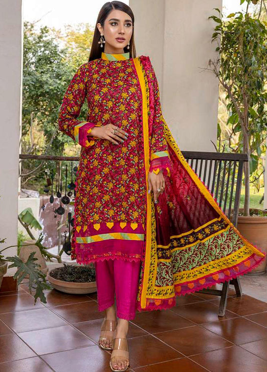 Monsoon Bahar By Al Zohaib Printed Lawn Suits Unstitched 3 Piece - 2B - Summer Collection