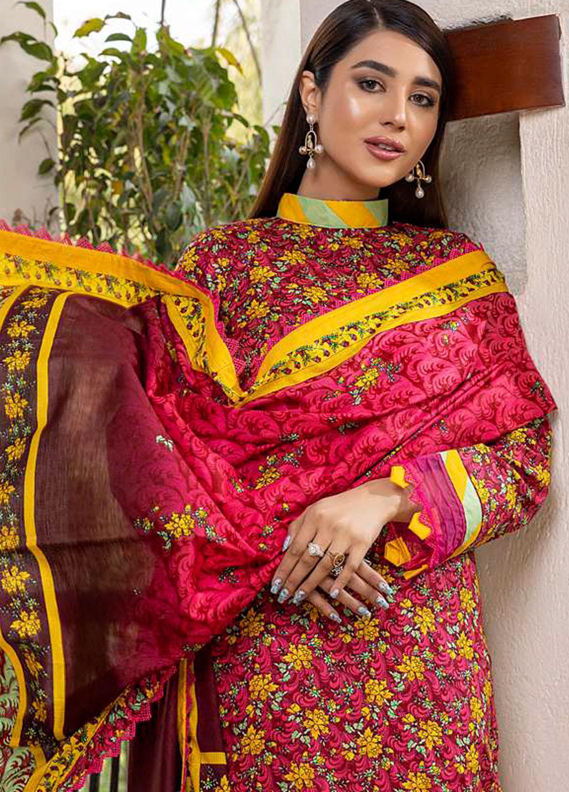 Monsoon Bahar By Al Zohaib Printed Lawn Suits Unstitched 3 Piece - 2B - Summer Collection