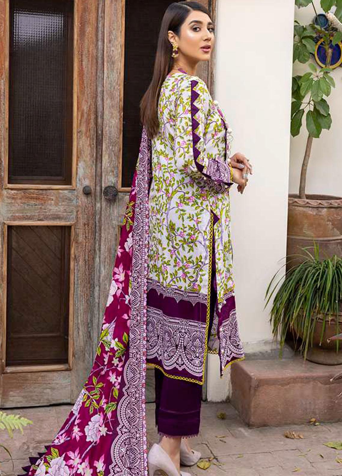 Monsoon Bahar By Al Zohaib Printed Lawn Suits Unstitched 3 Piece - 3B - Summer Collection