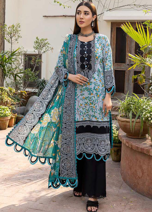 Monsoon Bahar By Al Zohaib Printed Lawn Suits Unstitched 3 Piece - 3C - Summer Collection