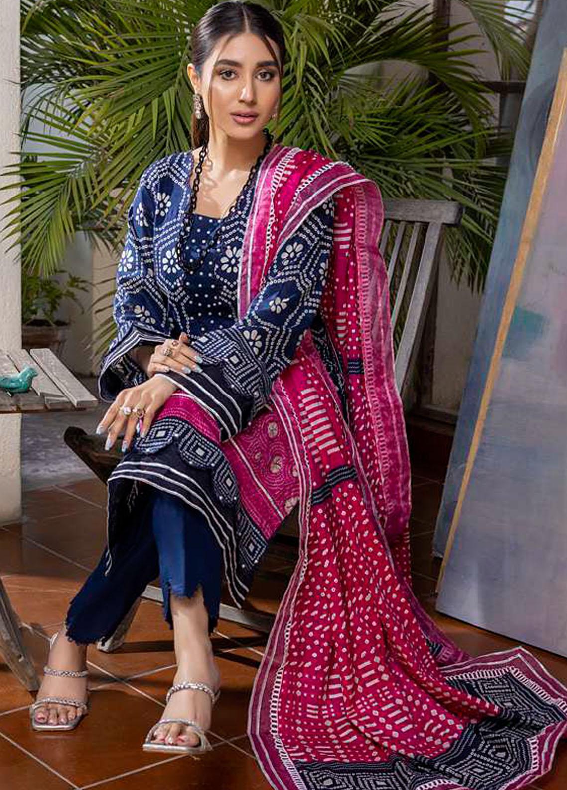 Monsoon Bahar By Al Zohaib Printed Lawn Suits Unstitched 3 Piece - 4A - Summer Collection