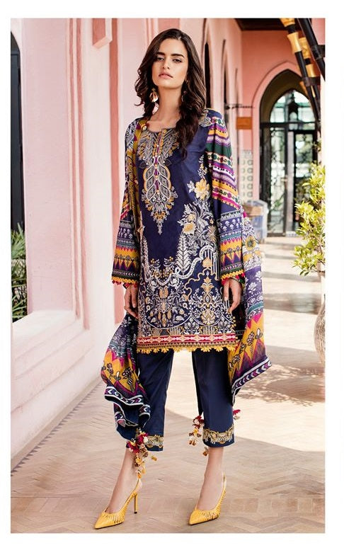 Baroque Embroidered Summer Lawn Unstitched 3 Piece Suit - 03 Reverside