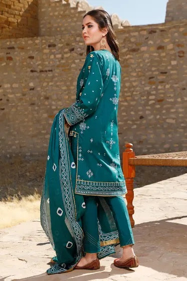 Gul Ahmed Digital Printed Chunri Lawn Unstitched 3 Piece Suit - CL 1230-B