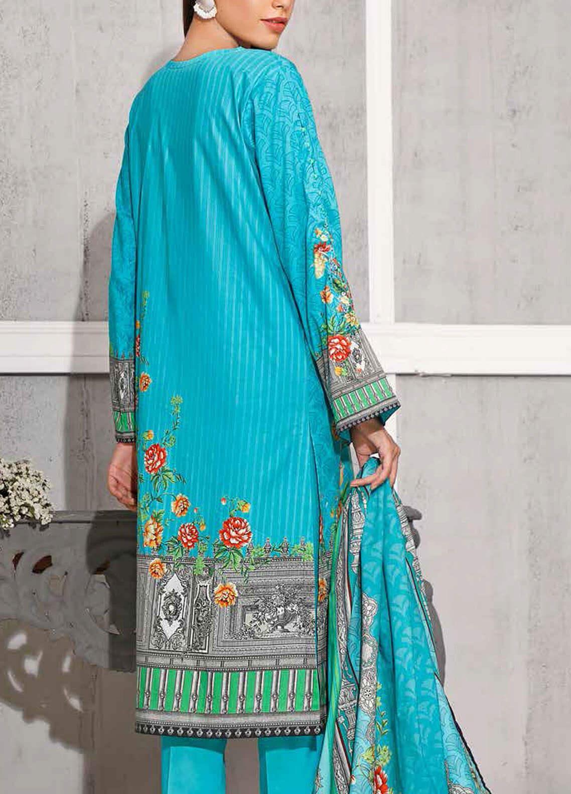 Gul Ahmed Digital Printed Mid Summer Lawn Unstitched 3piece Dress - CLP 55