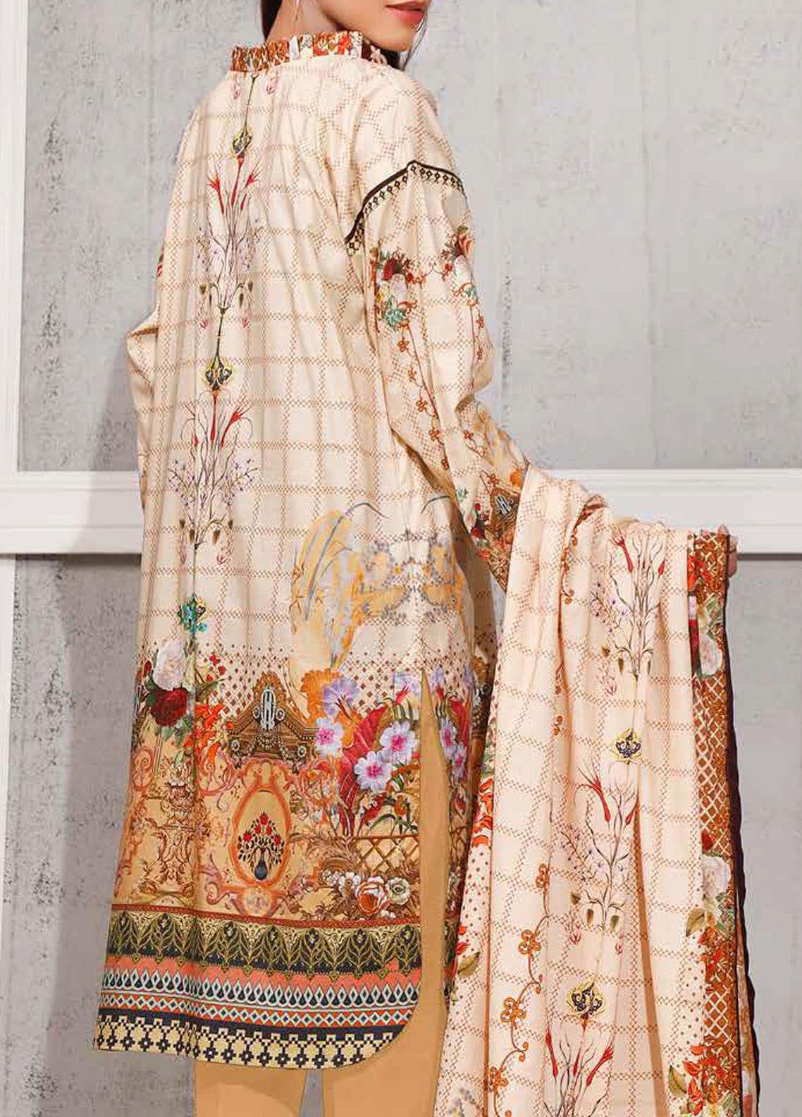 Gul Ahmed Digital Printed Mid Summer Lawn Unstitched 3piece Dress - CLP 63