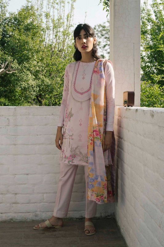 COCO Embroidered Lawn Unstitched 3 Piece Suit - 5A