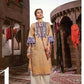 Cross Stitch Embroidered Cotton Satin Unstitched 2 Piece Suit - 01 Applique Delicacy