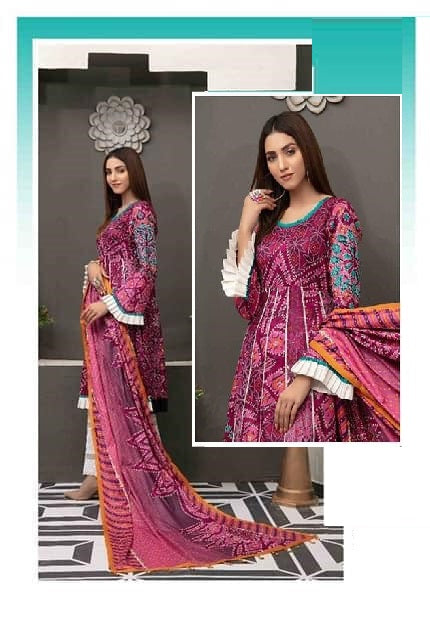 Luxuriant by Tawakkal Fabrics Chunri Printed Lawn Unstitched 2 Piece - D 2036-B